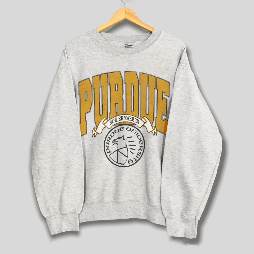 Vintage 90s Purdue Boilermakers Football Sweatshirt, Purdue University Shirt Tee